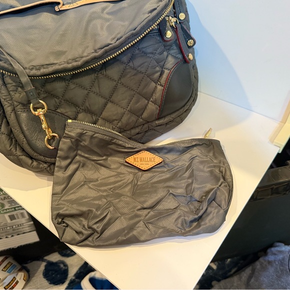 MZ Wallace Gray Quilted Backpack with Structured Design; in great shape - Picture 5 of 15